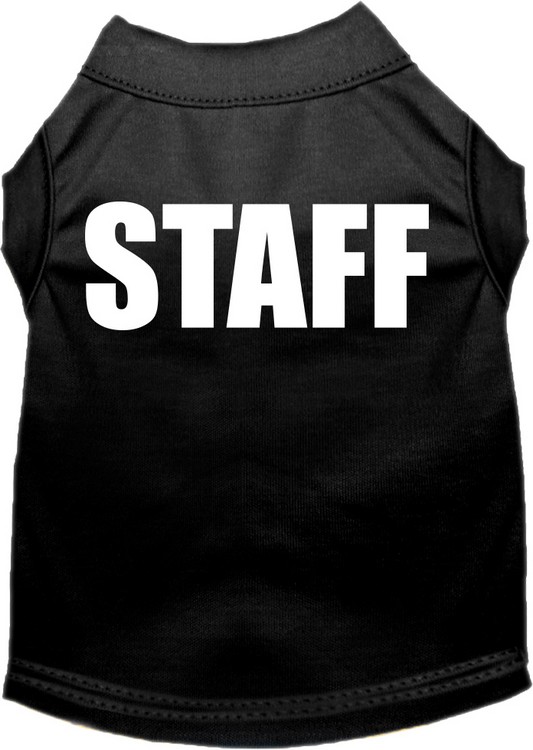 Staff Costume Screen Print Dog Shirt Black Size XXXL